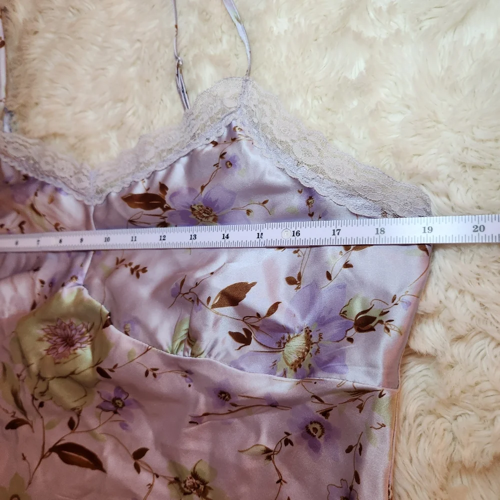 Y2K Silk Cami Tank Floral Size Large